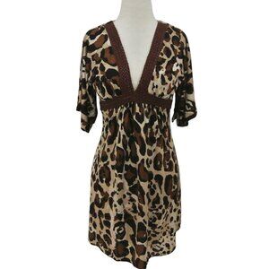 SKY Brand Animal print silk jersey dress
